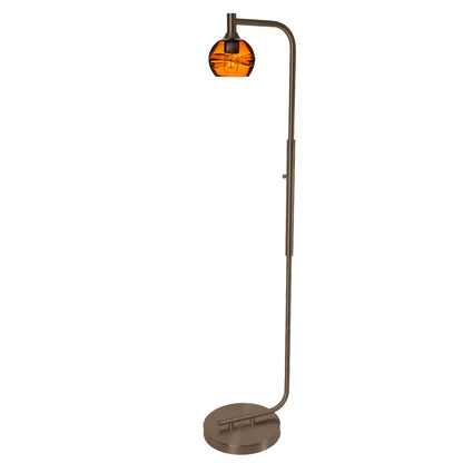 763 Floor Lamp-Glass-Bicycle Glass Co - Hardware-Lunar-Steel Blue-Brushed Nickel-Bicycle Glass Co