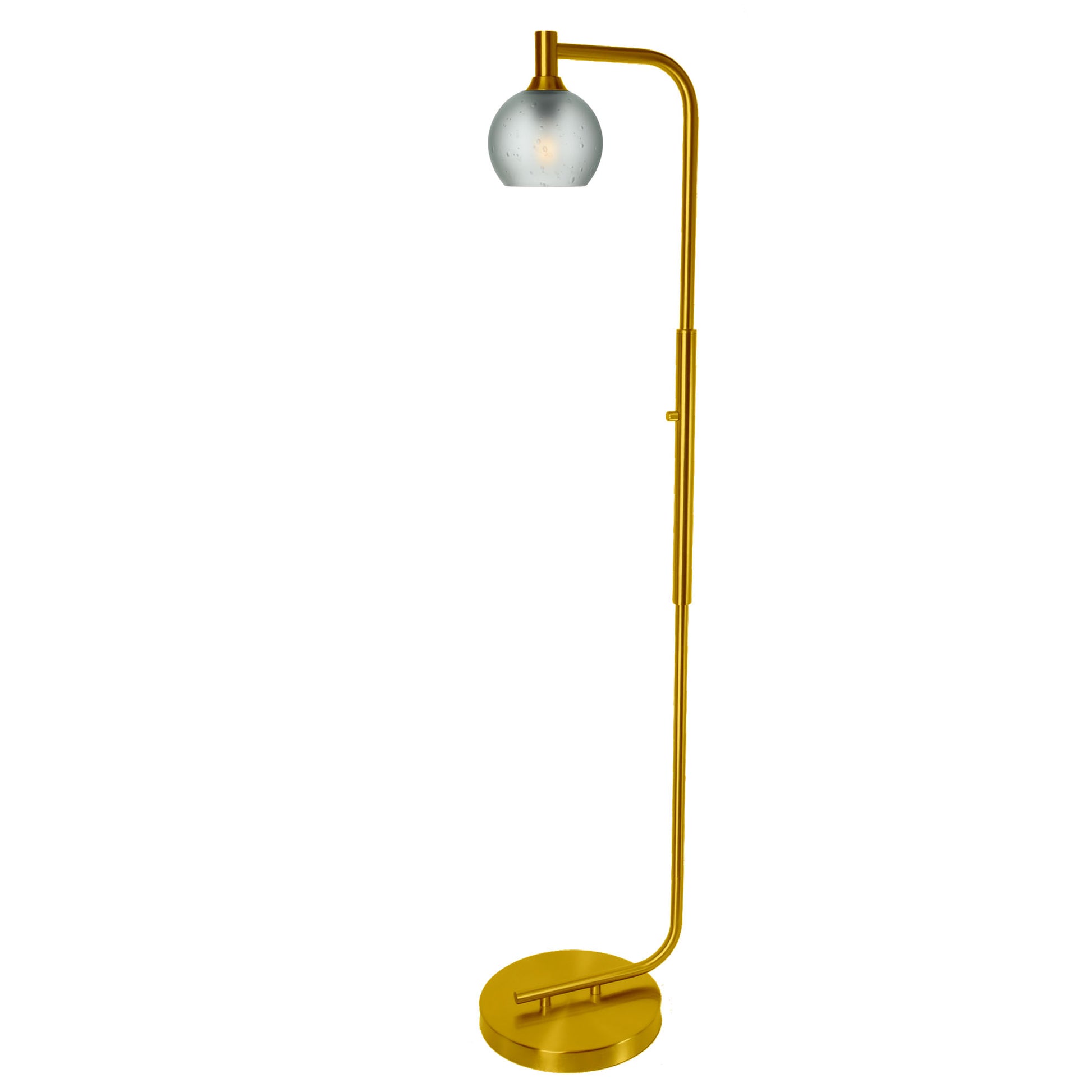 763 Floor Lamp-Glass-Bicycle Glass Co - Hardware-Lunar-Steel Blue-Brushed Nickel-Bicycle Glass Co
