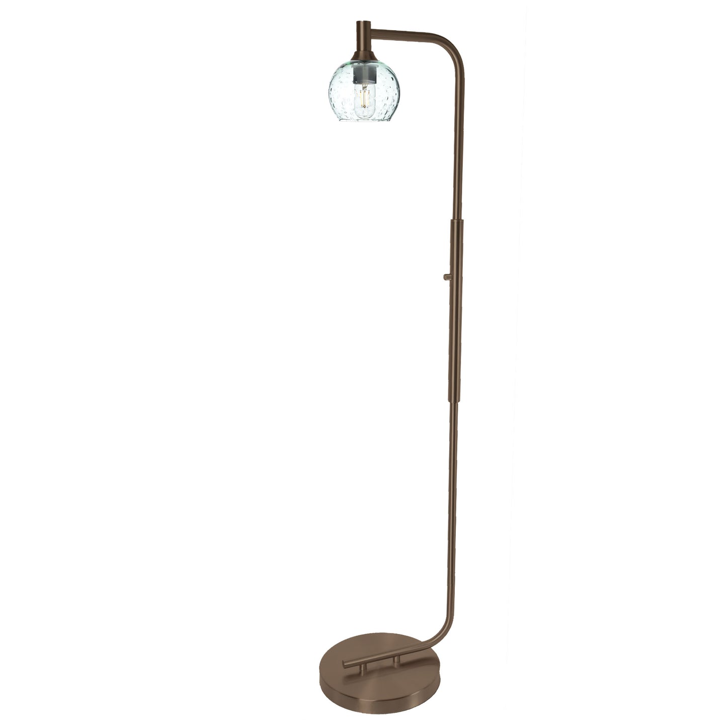 763 Floor Lamp-Glass-Bicycle Glass Co - Hardware-Lunar-Steel Blue-Brushed Nickel-Bicycle Glass Co