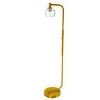 763 Floor Lamp-Glass-Bicycle Glass Co - Hardware-Lunar-Steel Blue-Brushed Nickel-Bicycle Glass Co