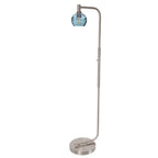 763 Floor Lamp-Glass-Bicycle Glass Co - Hardware-Lunar-Steel Blue-Brushed Nickel-Bicycle Glass Co