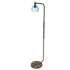 763 Floor Lamp-Glass-Bicycle Glass Co - Hardware-Lunar-Steel Blue-Brushed Nickel-Bicycle Glass Co
