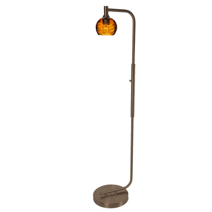 763 Floor Lamp-Glass-Bicycle Glass Co - Hardware-Lunar-Steel Blue-Brushed Nickel-Bicycle Glass Co