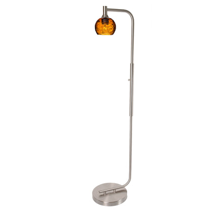 763 Floor Lamp-Glass-Bicycle Glass Co - Hardware-Lunar-Steel Blue-Brushed Nickel-Bicycle Glass Co