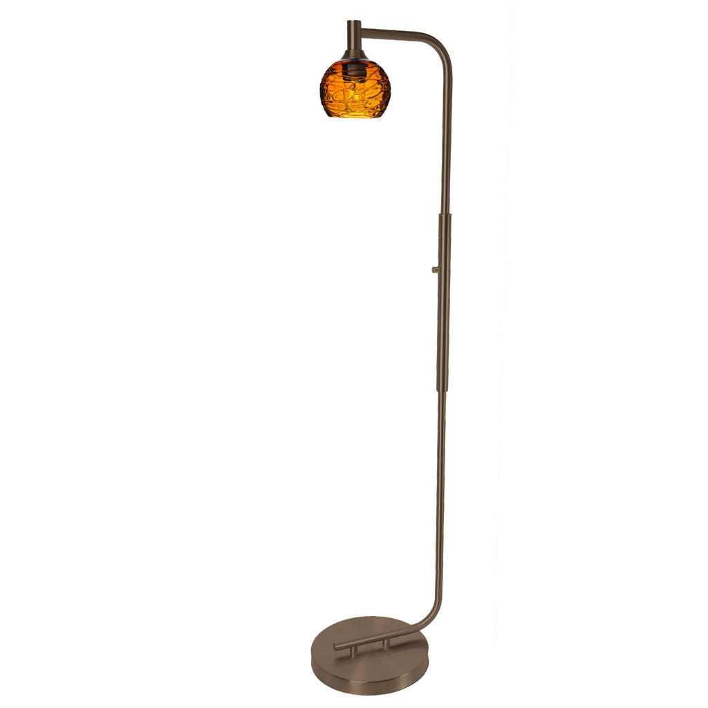 763 Floor Lamp-Glass-Bicycle Glass Co - Hardware-Lunar-Steel Blue-Brushed Nickel-Bicycle Glass Co