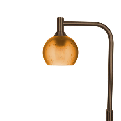 763 Floor Lamp-Glass-Bicycle Glass Co - Hardware-Celestial-Golden Amber-Antique Bronze-Bicycle Glass Co