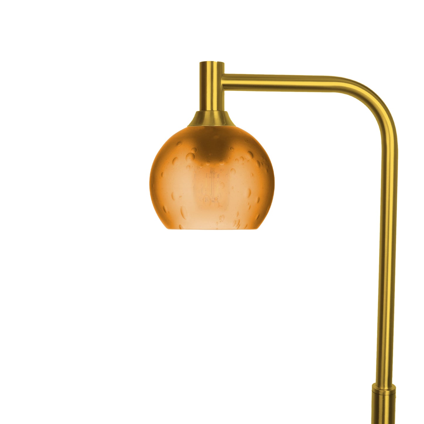 763 Floor Lamp-Glass-Bicycle Glass Co - Hardware-Celestial-Golden Amber-Polished Brass-Bicycle Glass Co