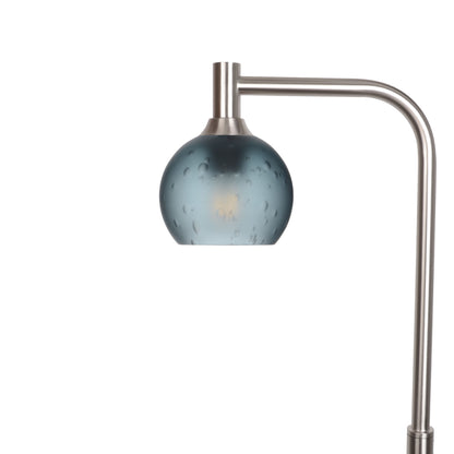 763 Floor Lamp-Glass-Bicycle Glass Co - Hardware-Celestial-Slate Gray-Brushed Nickel-Bicycle Glass Co