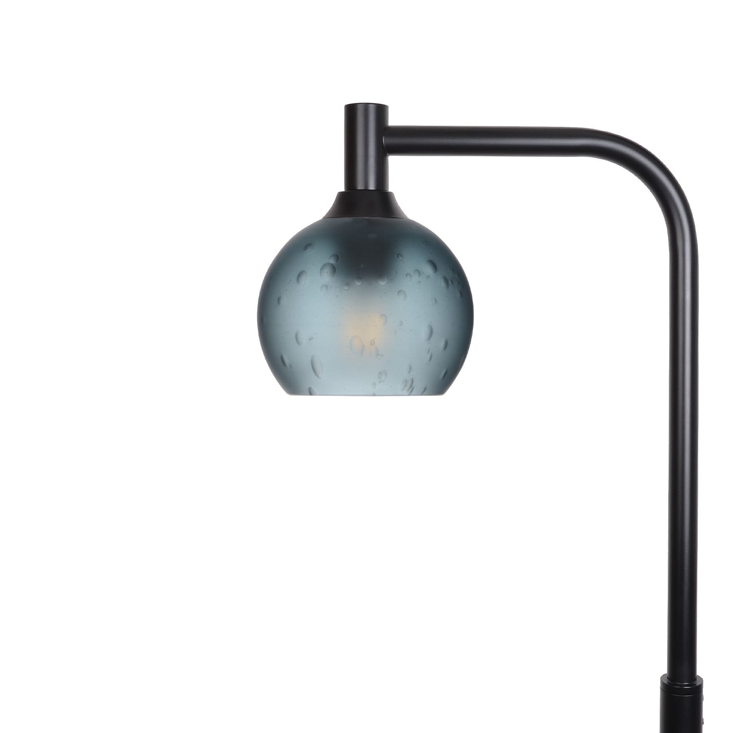 763 Floor Lamp-Glass-Bicycle Glass Co - Hardware-Celestial-Slate Gray-Matte Black-Bicycle Glass Co