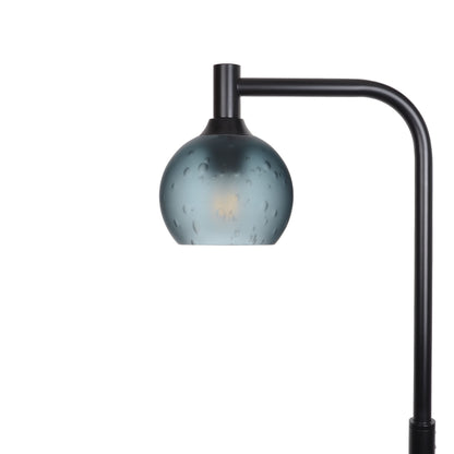 763 Floor Lamp-Glass-Bicycle Glass Co - Hardware-Celestial-Slate Gray-Matte Black-Bicycle Glass Co