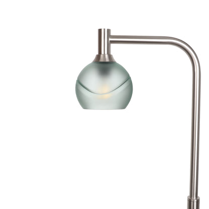 763 Floor Lamp-Glass-Bicycle Glass Co - Hardware-Glacial-Eco Clear-Brushed Nickel-Bicycle Glass Co