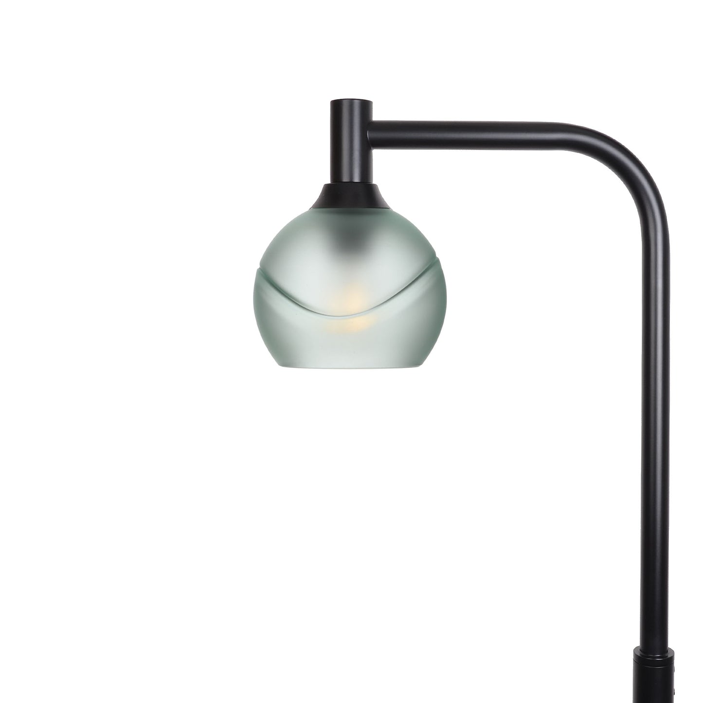 763 Floor Lamp-Glass-Bicycle Glass Co - Hardware-Glacial-Eco Clear-Matte Black-Bicycle Glass Co