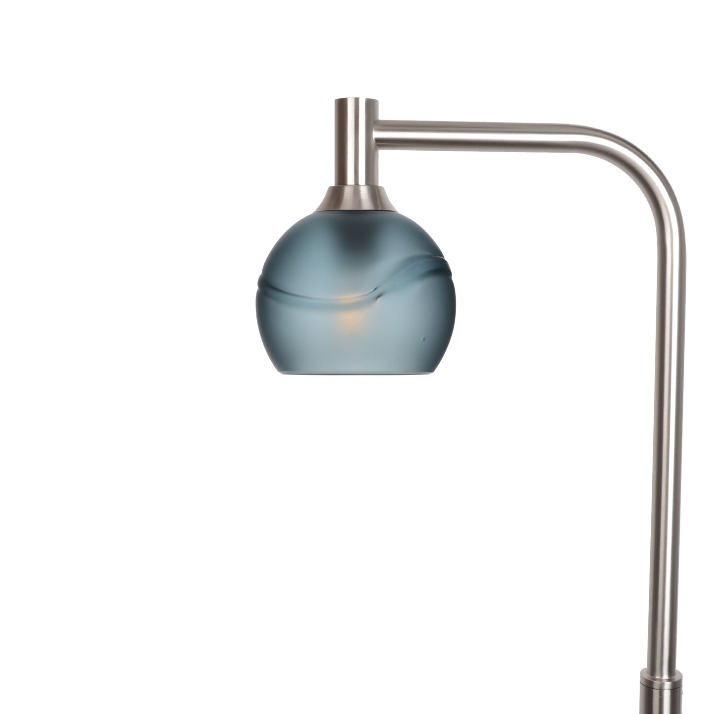 763 Floor Lamp-Glass-Bicycle Glass Co - Hardware-Glacial-Slate Gray-Brushed Nickel-Bicycle Glass Co