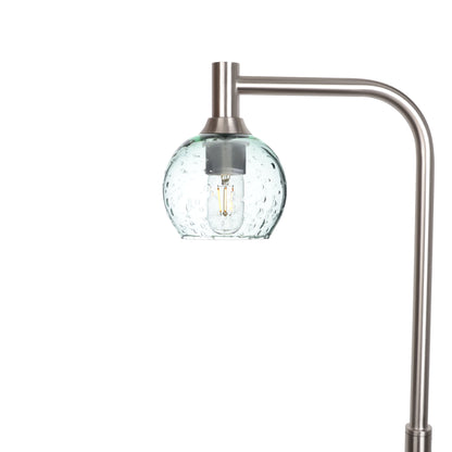763 Floor Lamp-Glass-Bicycle Glass Co - Hardware-Lunar-Eco Clear-Brushed Nickel-Bicycle Glass Co