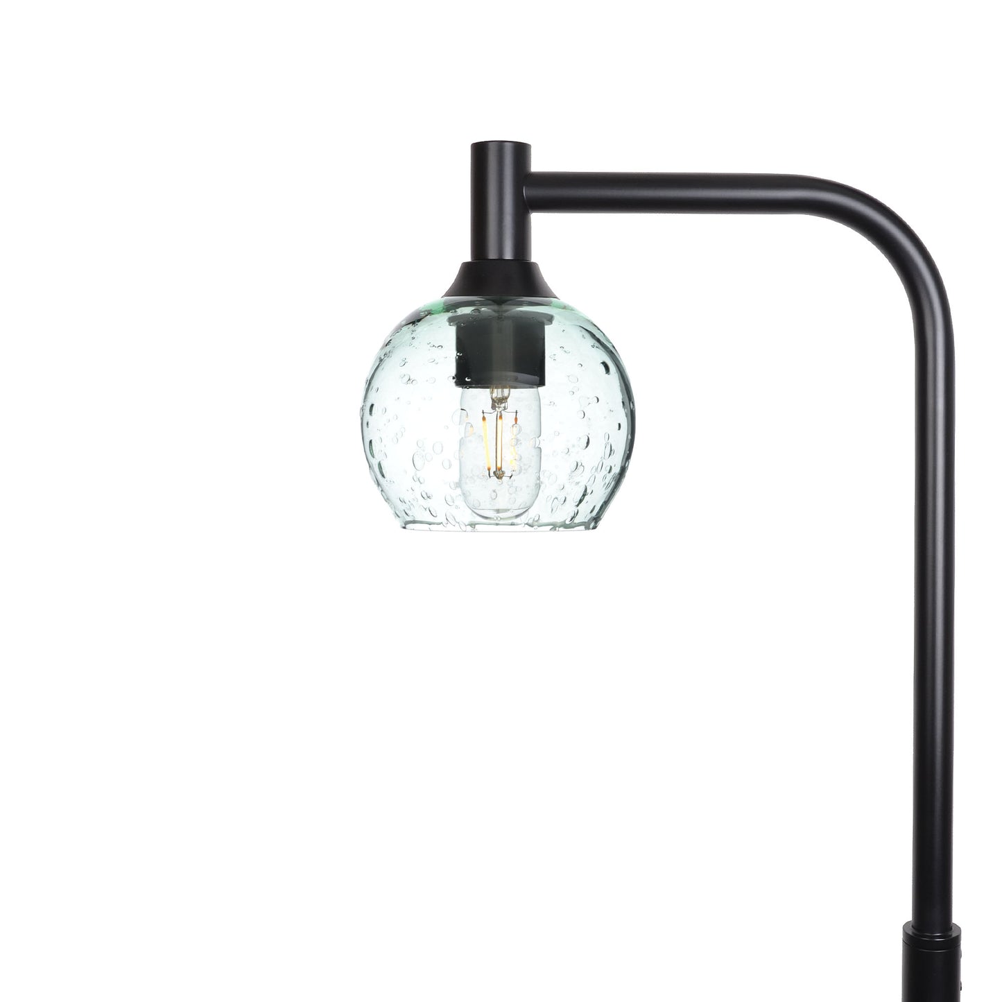 763 Floor Lamp-Glass-Bicycle Glass Co - Hardware-Lunar-Eco Clear-Matte Black-Bicycle Glass Co