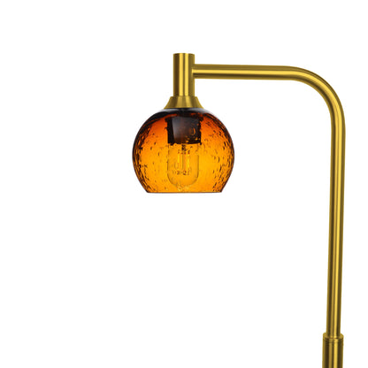 763 Floor Lamp-Glass-Bicycle Glass Co - Hardware-Lunar-Golden Amber-Polished Brass-Bicycle Glass Co