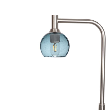 763 Floor Lamp-Glass-Bicycle Glass Co - Hardware-Lunar-Slate Gray-Brushed Nickel-Bicycle Glass Co