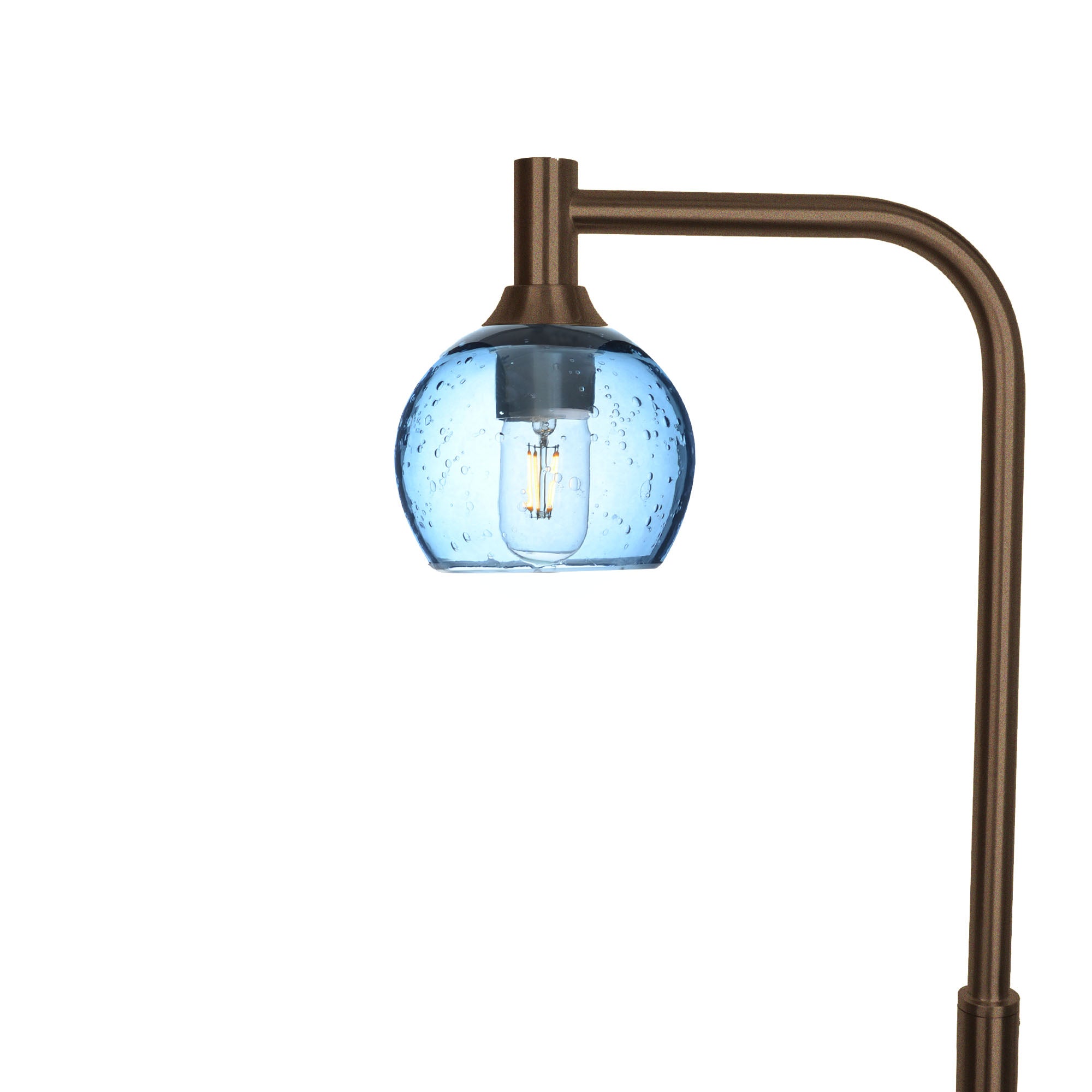 763 Floor Lamp-Glass-Bicycle Glass Co - Hardware-Lunar-Steel Blue-Antique Bronze-Bicycle Glass Co