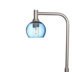 763 Floor Lamp-Glass-Bicycle Glass Co - Hardware-Lunar-Steel Blue-Brushed Nickel-Bicycle Glass Co