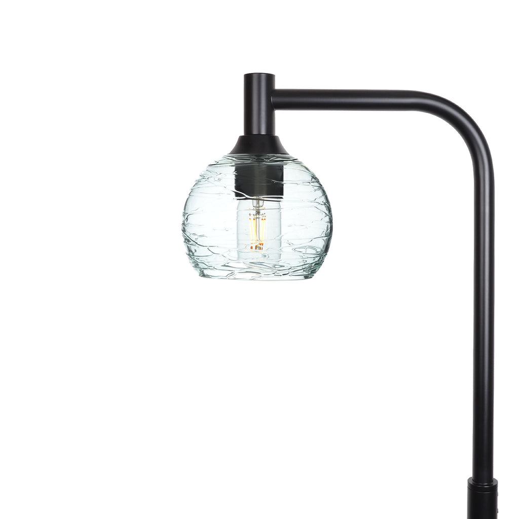 763 Floor Lamp-Glass-Bicycle Glass Co - Hardware-Spun-Eco Clear-Matte Black-Bicycle Glass Co