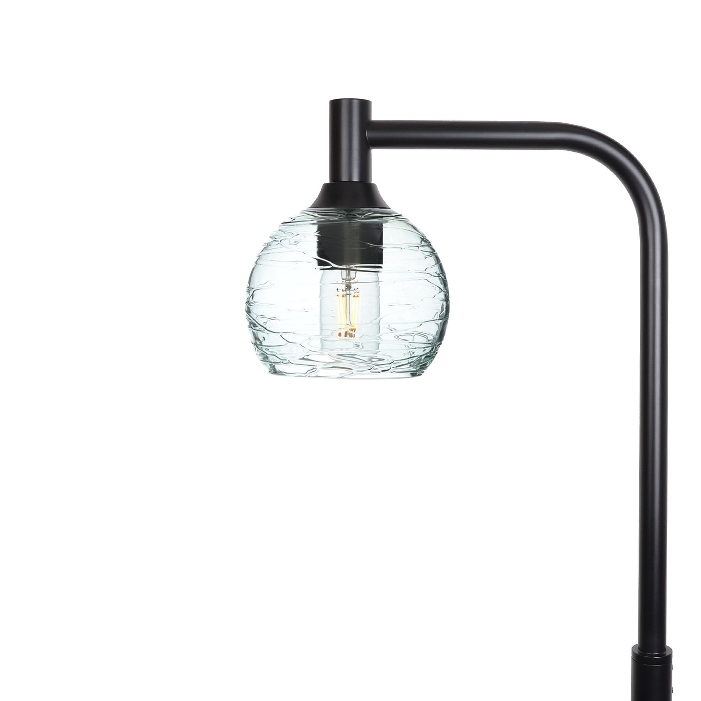 763 Floor Lamp-Glass-Bicycle Glass Co - Hardware-Spun-Eco Clear-Matte Black-Bicycle Glass Co