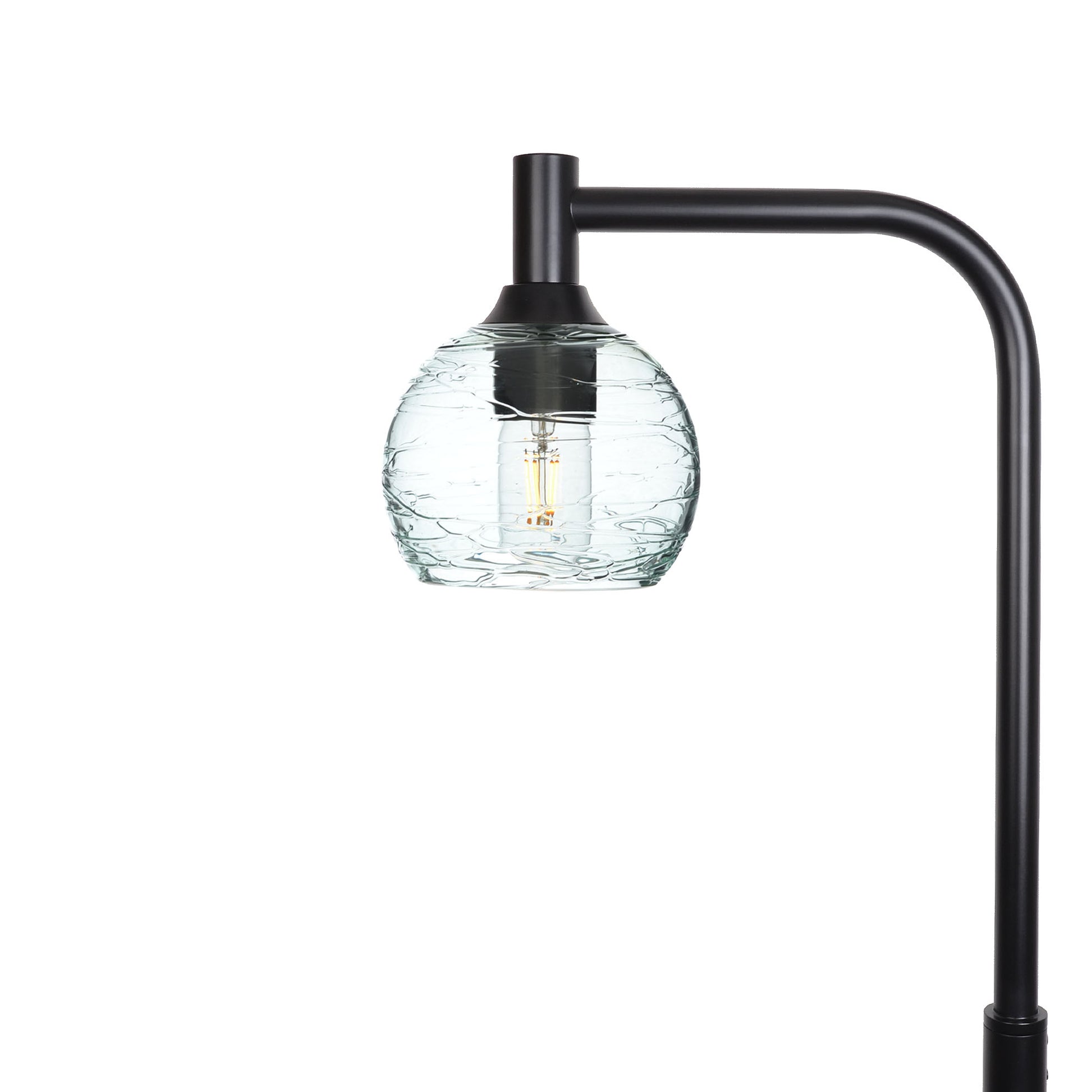 763 Floor Lamp-Glass-Bicycle Glass Co - Hardware-Spun-Eco Clear-Matte Black-Bicycle Glass Co