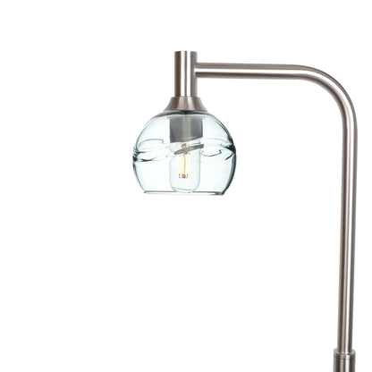 763 Floor Lamp-Glass-Bicycle Glass Co - Hardware-Swell-Eco Clear-Brushed Nickel-Bicycle Glass Co