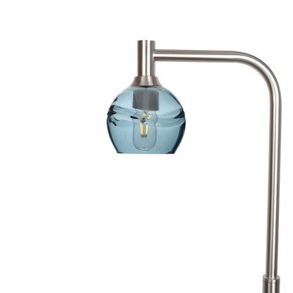 763 Floor Lamp-Glass-Bicycle Glass Co - Hardware-Swell-Slate Gray-Brushed Nickel-Bicycle Glass Co
