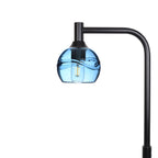 763 Floor Lamp-Glass-Bicycle Glass Co - Hardware-Swell-Steel Blue-Matte Black-Bicycle Glass Co