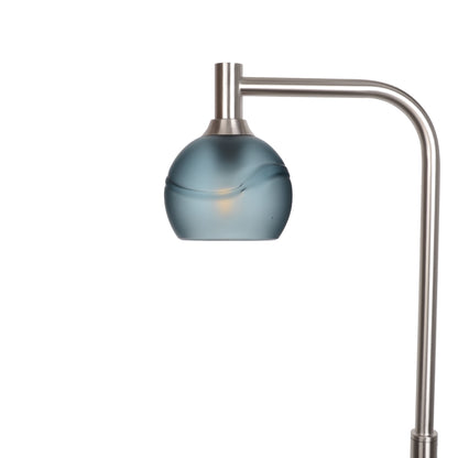 763 Glacial: Floor Lamp-Glass-Bicycle Glass Co - Hotshop-Slate Gray-Brushed Nickel-Bicycle Glass Co