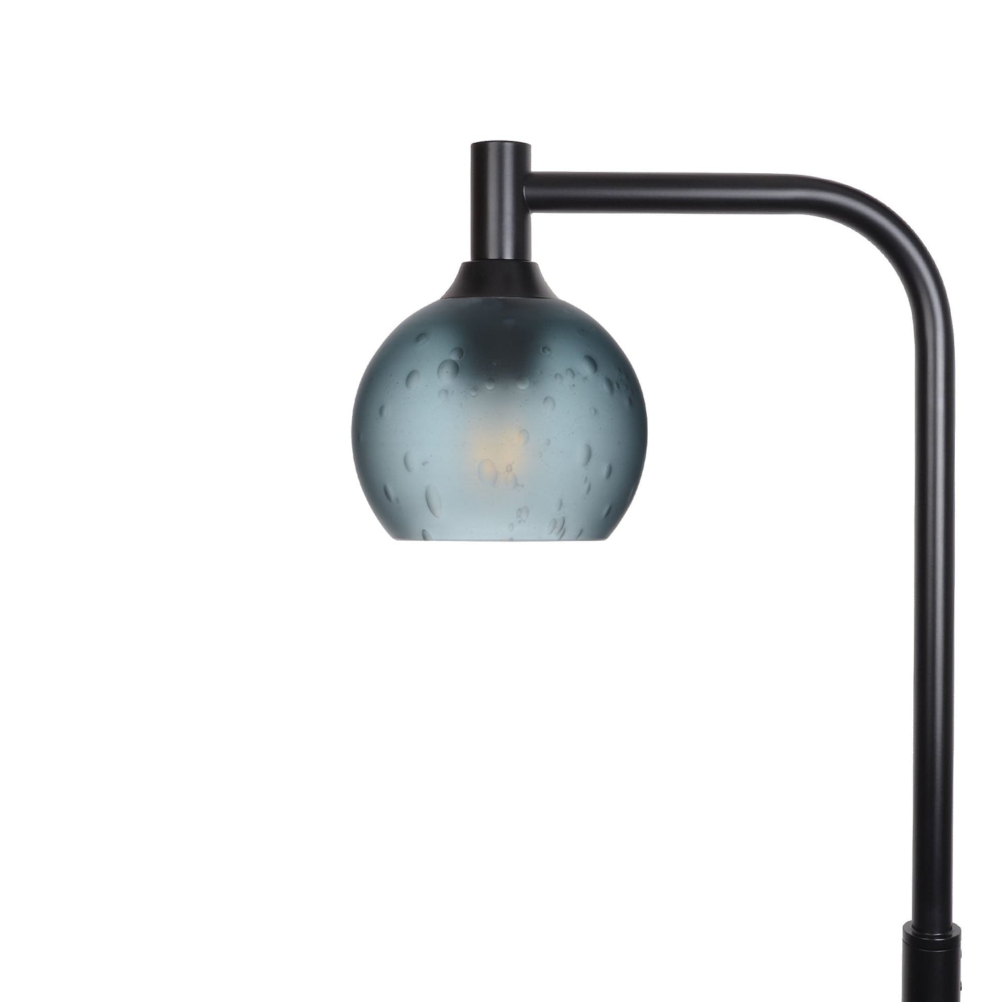 763 Glacial: Floor Lamp-Glass-Bicycle Glass Co - Hotshop-Slate Gray-Matte Black-Bicycle Glass Co