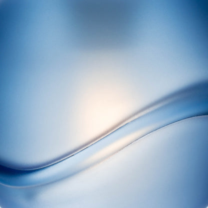 Bicycle Glass Co 763 Glacial: Single Pendant Light, Steel Blue Glass, Close Up Detail Shot