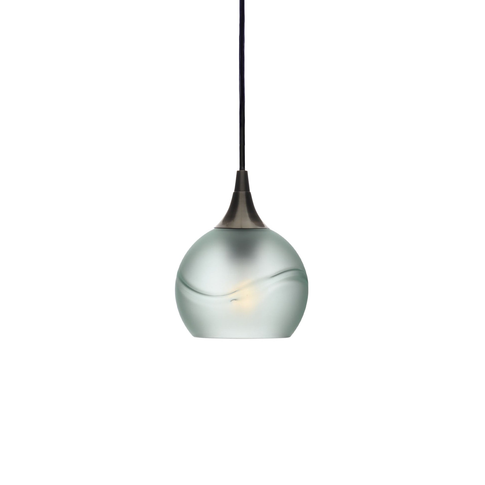 763 Glacial: Single Pendant Light-Glass-Bicycle Glass Co - Hotshop-Eco Clear-Antique Bronze-Bicycle Glass Co