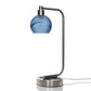 763 Glacial: Table Lamp-Glass-Bicycle Glass Co - Hotshop-Steel Blue-Brushed Nickel-4 Watt LED (+$0.00)-Bicycle Glass Co