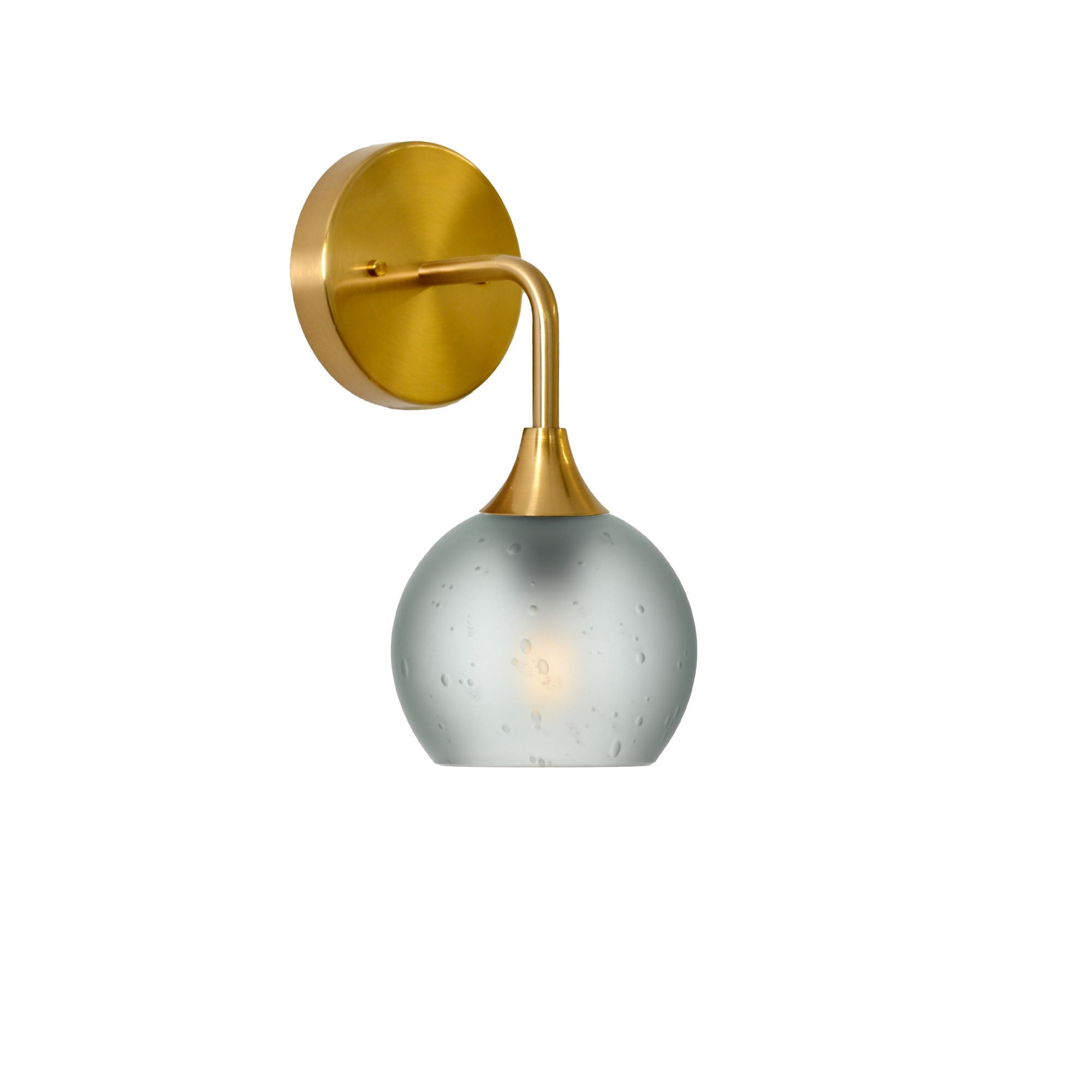 763 Interior Wall Sconce-Glass-Bicycle Glass Co-Celestial-Eco Clear-Polished Brass-Bicycle Glass Co