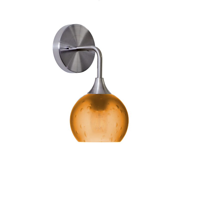 763 Interior Wall Sconce – Celestial / Golden Amber / Brushed Nickel