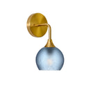 763 Interior Wall Sconce-Glass-Bicycle Glass Co-Celestial-Steel Blue-Polished Brass-Bicycle Glass Co