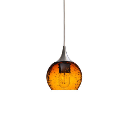 763 Lunar: Single Pendant Light-Glass-Bicycle Glass Co - Hotshop-Harvest Gold-Brushed Nickel-Bicycle Glass Co
