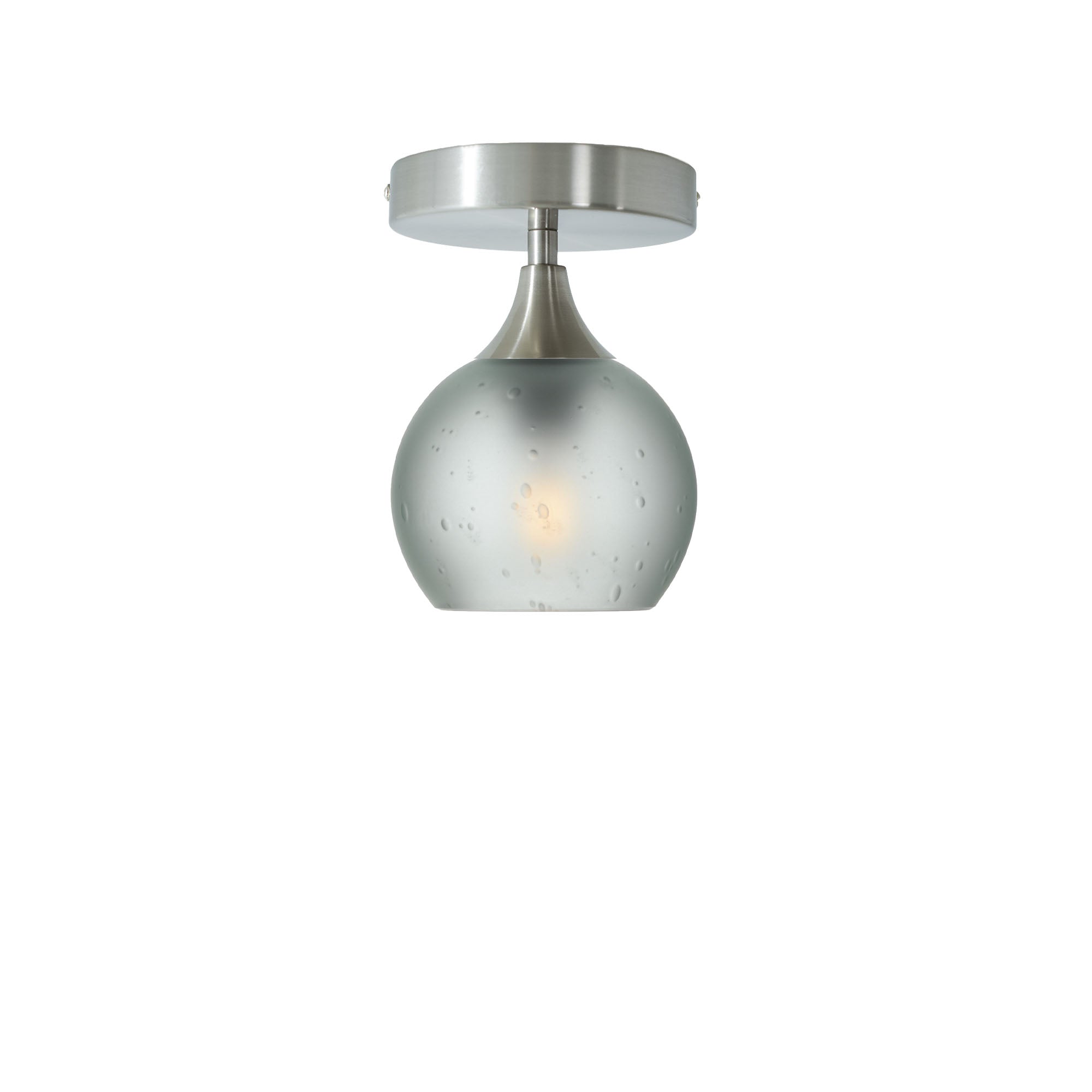 763 Semi-Flush-Bicycle Glass Co - Hotshop-Celestial-Eco Clear-Brushed Nickel-Bicycle Glass Co