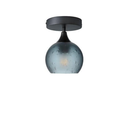 763 Semi-Flush-Bicycle Glass Co - Hotshop-Celestial-Slate Gray-Antique Bronze-Bicycle Glass Co