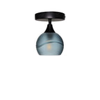 763 Semi-Flush-Bicycle Glass Co - Hotshop-Glacial-Slate Gray-Matte Black-Bicycle Glass Co