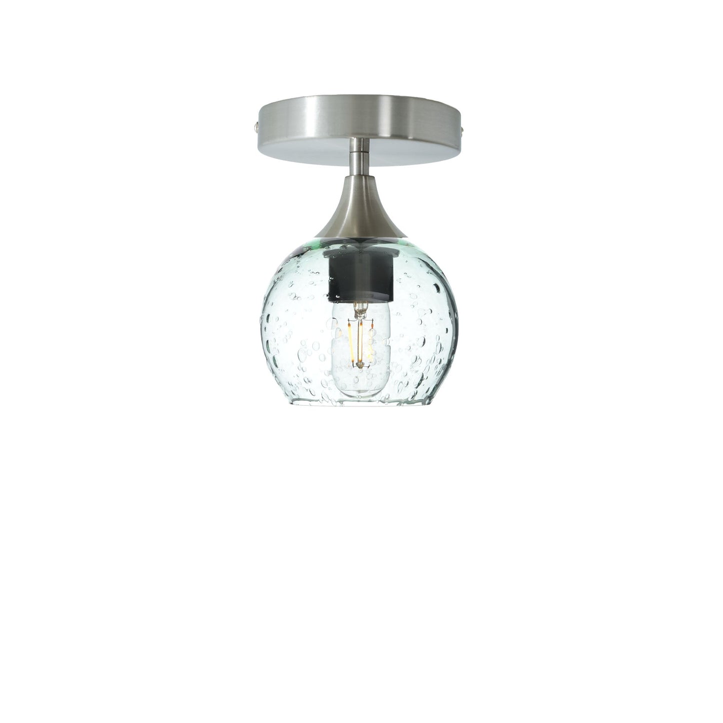 763 Semi-Flush-Bicycle Glass Co - Hotshop-Lunar-Eco Clear-Brushed Nickel-Bicycle Glass Co