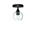 763 Semi-Flush-Bicycle Glass Co - Hotshop-Lunar-Eco Clear-Matte Black-Bicycle Glass Co