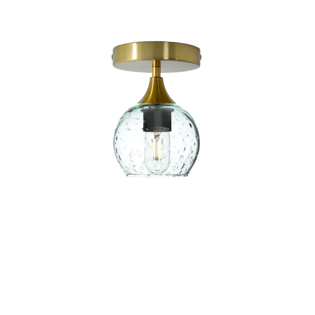 763 Semi-Flush-Bicycle Glass Co - Hotshop-Lunar-Eco Clear-Polished Brass-Bicycle Glass Co