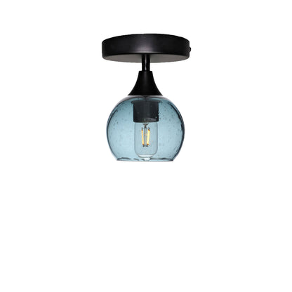 763 Semi-Flush-Bicycle Glass Co - Hotshop-Lunar-Slate Gray-Matte Black-Bicycle Glass Co