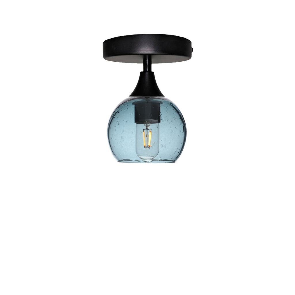 763 Semi-Flush-Bicycle Glass Co - Hotshop-Lunar-Slate Gray-Matte Black-Bicycle Glass Co