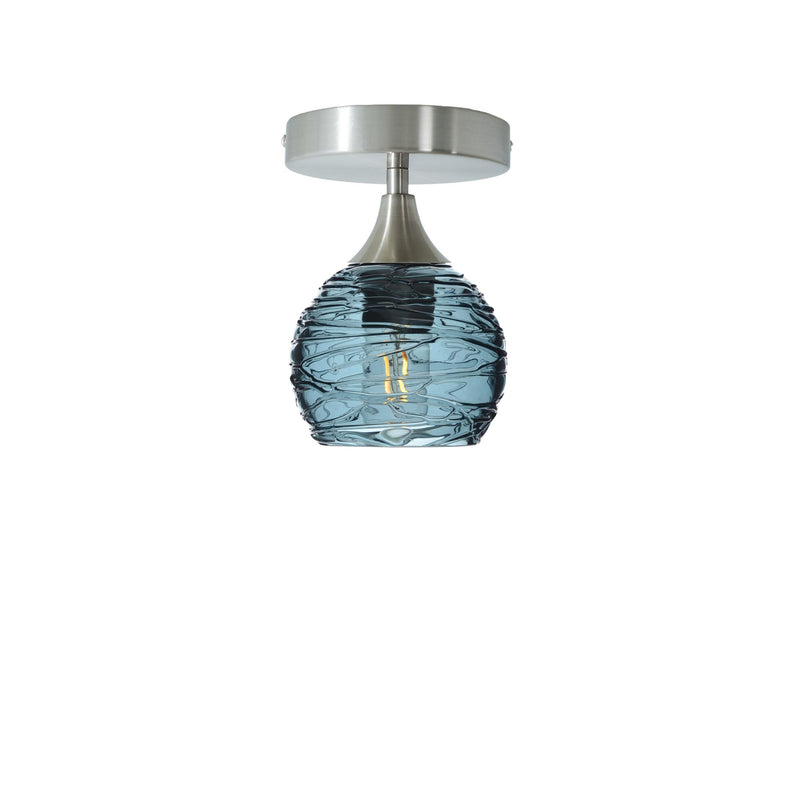 763 Semi-Flush Light – Spun / Slate Gray / Brushed Nickel