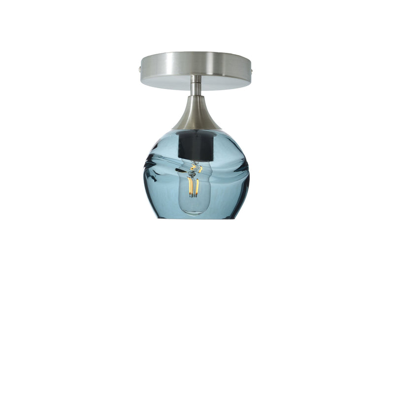 763 Semi-Flush Light – Swell / Slate Gray / Brushed Nickel
