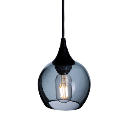 763 Single Pendant Light-Bicycle Glass Co-Matte Black - 4ft Cord-Lucent-Slate Gray-Bicycle Glass Co