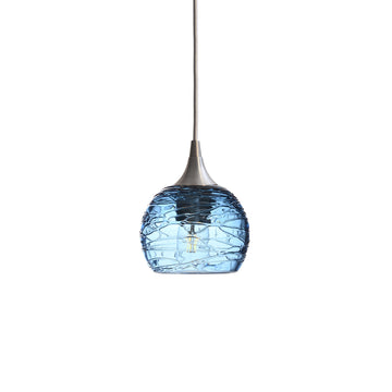 Brushed Nickel - 8ft Cord / Spun / Steel Blue